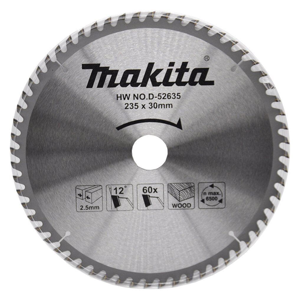 Makita D-52635 Elmas Ahşap Daire Testere 235x2,5x30 mm 60 Diş