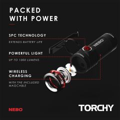 Nebo 6878 Torchy 1000 Lümen Şarjlı Fener