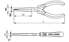 CETA FORM H25-155 Elektronikçi İğne Kargaburun