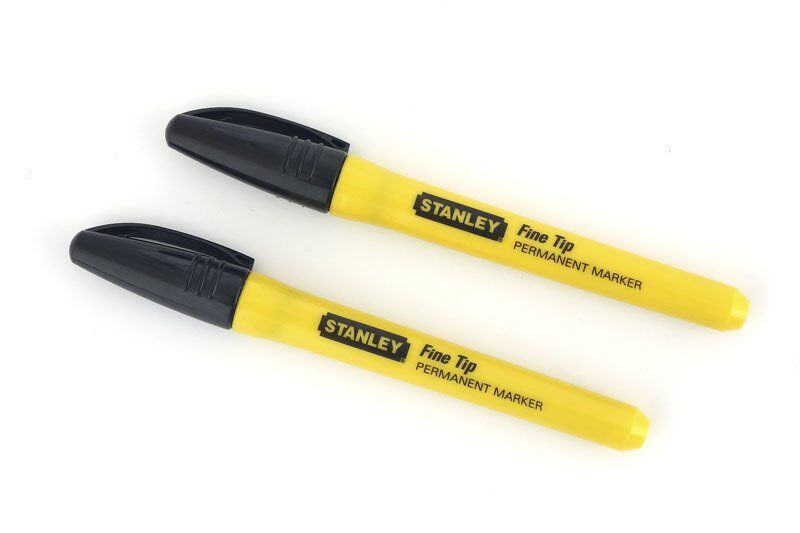 STANLEY 0-47-316 Fine Tip Marker Kalem (Siyah Renk 2 Adet)