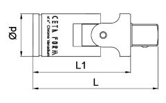 CETA FORM C01-80 1/4'' Üniversal Mafsal