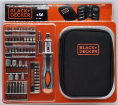 Black+Decker A7104 Cırcır Tornavida Vidalama Bits Uç Aksesuar Seti 56 Parça