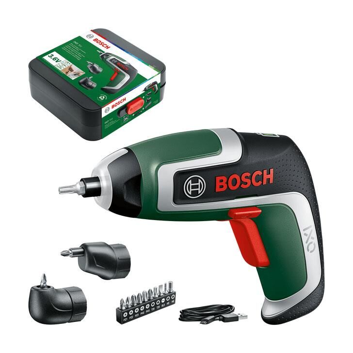 Bosch IXO7 Set Akülü Vidalama 3.6V (Eksantrik açı ve Köşe adaptörlü)