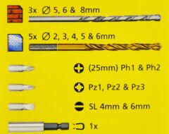 Stanley STA7221 Matkap Ucu Delme ve Vidalama Aksesuar Seti 16 Parça