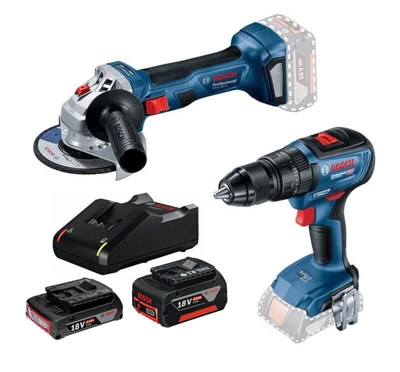 Bosch GWS 180-LI+GSB 18V-50 Akülü Taşlama ve Darbeli Matkap Seti