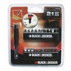 Black+Decker A7074 Vidalama Bits Uç Seti 21 Parça