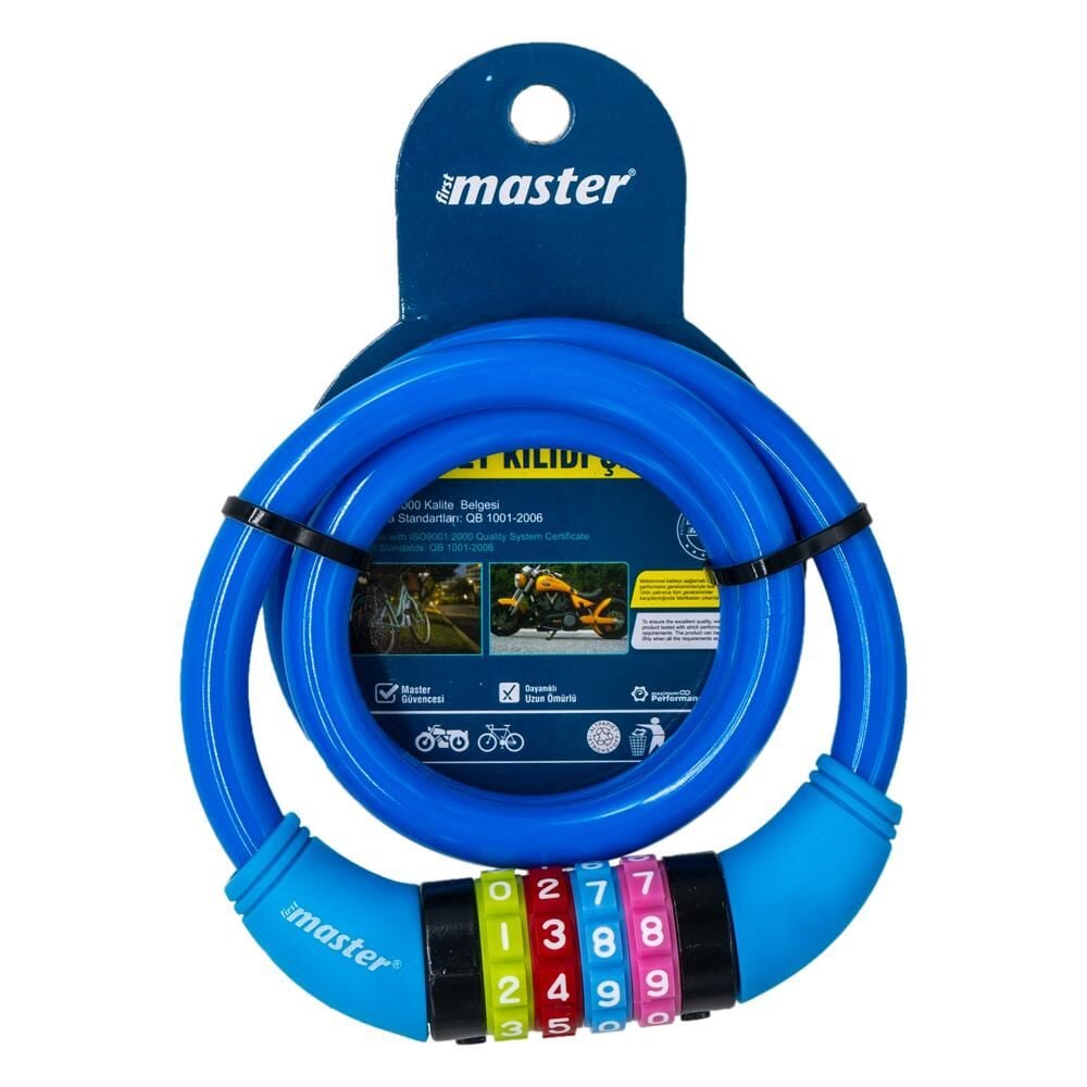 Master 500950 Şifreli Bisiklet Kilidi 12mm x 80cm