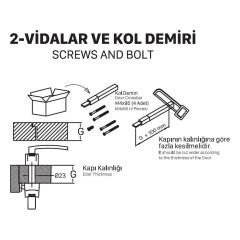 Kale KD040/30-295 Panik Bar Dış Kolu - Gri