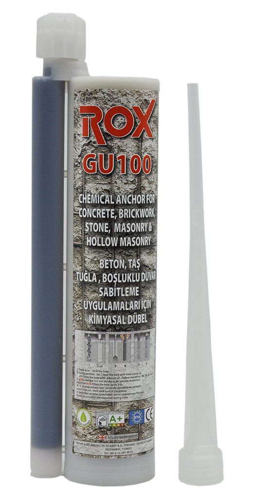 ROX GU100 Epoksi Kimyasal Kartuş 345 ml