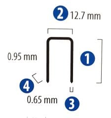 RED HIT 8010 Havalı Zımba Tabancası Teli 10 mm 1 Paket