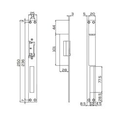 Kale KD012/10-211 Elektrikli Kapı Karşılığı (Paslanmaz Aynalı)