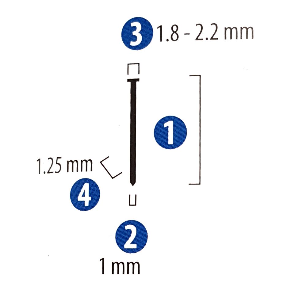 RED HIT F50 Havalı Çivi Çakma Tabancası Başlı Çivisi 50 mm 1 Paket