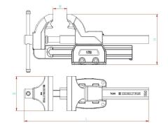 İZELTAŞ 7400300100 Dövme Çelik Mengene 100 mm