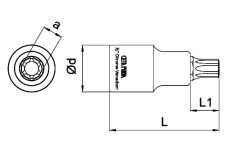 CETA FORM 1/2''Torx Uçlu Lokma Kısa Tip T20