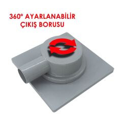 Mesa Teknik 15x15 Yandan 32mm Çıkışlı Koku Önleyicili Yer Süzgeci