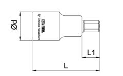 CETA FORM 1/2'' Allen Uçlu Lokma Kısa Tip 5 mm