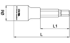 CETA FORM 1/2'' Allen Uçlu Lokma Uzun Tip 8 mm