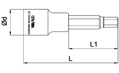 CETA FORM 1/2'' Allen Uçlu Lokma Ekstra Uzun Tip 10 mm