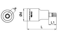 CETA FORM 1/2'' Xzn Uçlu Lokma Kısa Tip M06