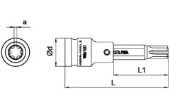 CETA FORM 1/2'' Rıbe Uçlu Lokma Uzun Tip M05