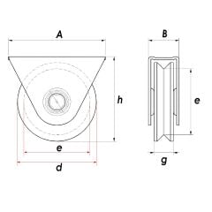 RMT070 Sürgülü Demir Kapı İçin Tablalı Ray Makarası 70 mm