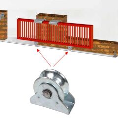 RMT070 Sürgülü Demir Kapı İçin Tablalı Ray Makarası 70 mm