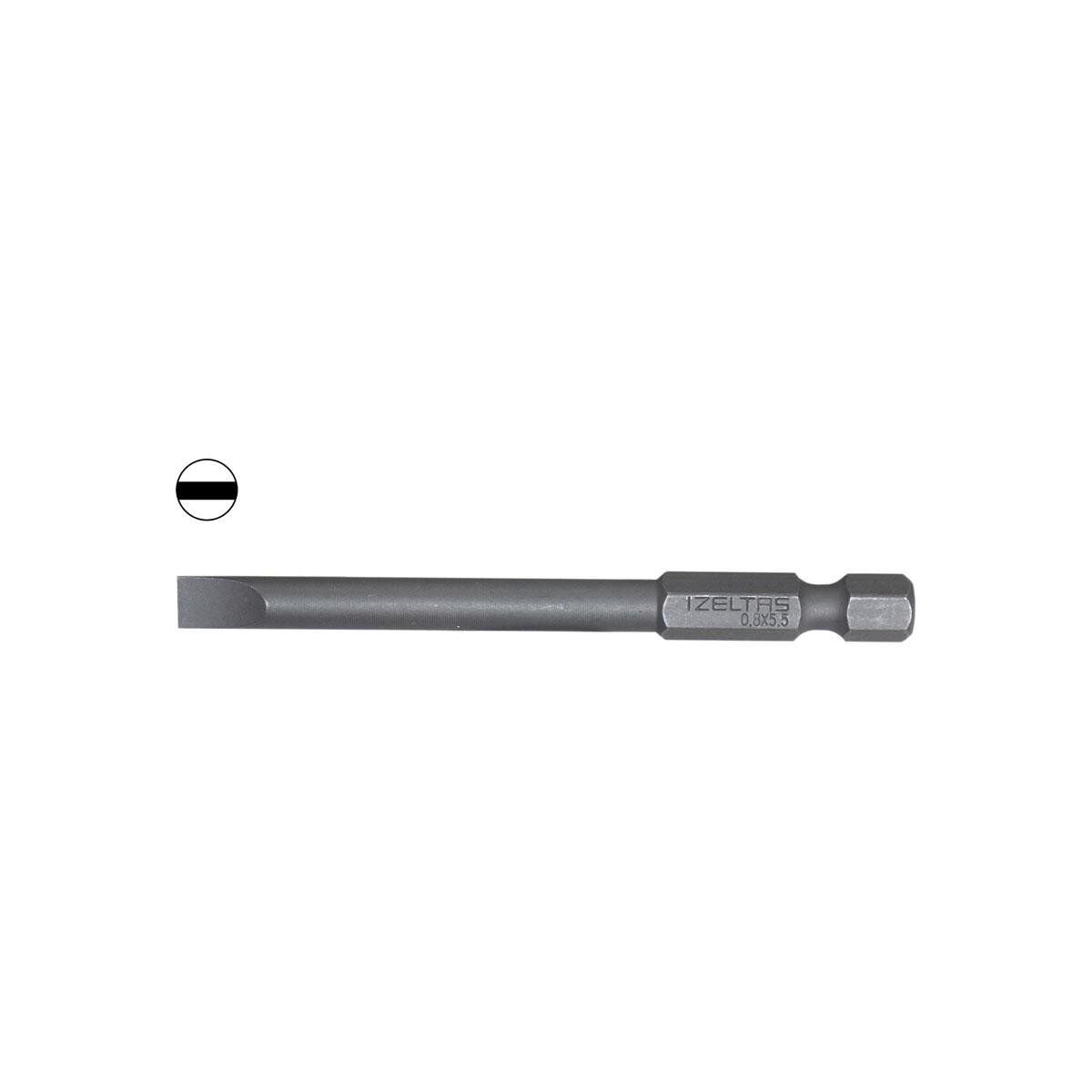 İzeltaş 4860200755 Uzun Düz Bits Uç 5.5x75 mm