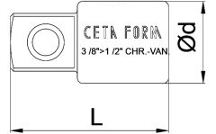 CETA FORM C21-91S 1/2'' Lokma Adaptörü D:1/2'' - E:3/8''