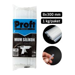 Proft Mum Silikon Şeffaf İnce 8x300 mm (1 Kglık Paket)