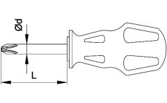 CETA FORM 4200/TP2M Torex Topaç Yıldız Uçlu Tornavida Ph2x25 mm