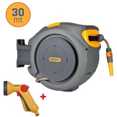 Hozelock 2403-3535H Otomatik Geri Sarımlı Bahçe Makarası 30mt +Tabanca Seti