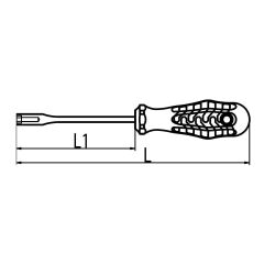 İzeltaş 4773190040 1000V Süngüsü İzoleli Lokma Uçlu Tornavida 4 mm