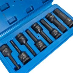 6085 1/2'' Havalı Uzun Allen Uçlu Lokma Takımı 8 Parça (5-19mm)