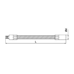 Ceta Form C11-76F 3/8'' Bükülebilir Uzatma Kolu 200 mm