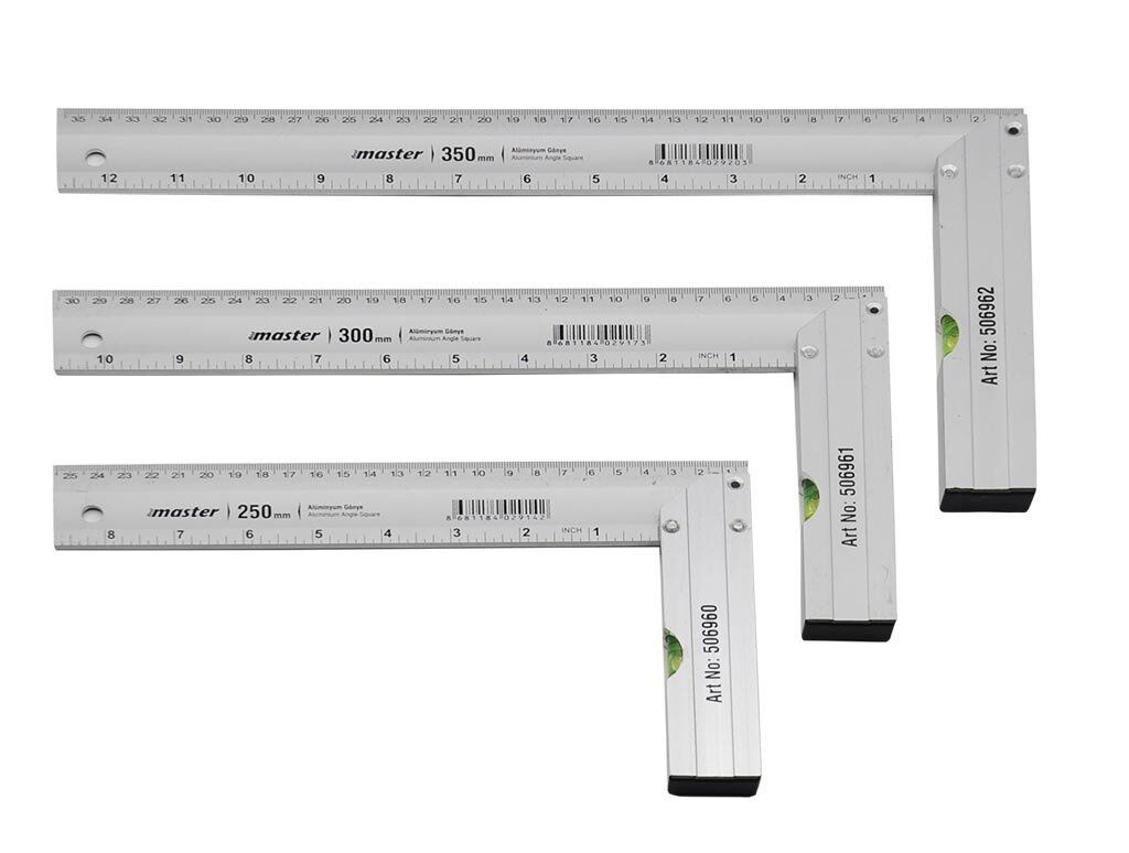 Master Alüminyum Terazili L Gönye - 50cm