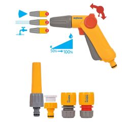 Hozelock 2595-3720H Otomatik Geri Sarımlı Bahçe Makarası 40mt +Tabanca Seti