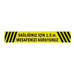 Sosyal Mesafe Koruyun Uyarı İkaz Zemine Yapışır Sticker Model 1