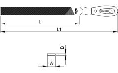 CETA FORM J55-106H Standart Kalın Eğe 6'' (Ergonomik Saplı)