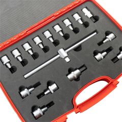 İzeltaş 1/2'' Lokmalı Allen ve Torx Uç Takımı 17 Parça