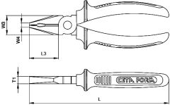 CETA FORM E01-43-0180 Kombine Pense 180 mm