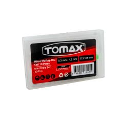 Tomax 04100312 Mikro Matkap Ucu Seti 0.3 - 1.2 mm (10 parça)