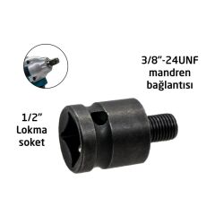 6263 1/2'' Somun Sökme Mandren Adaptörü 3/8''-24UNF