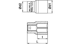 CETA FORM C02-H040 1/4” 6 Köşe Lokma Anahtar 4 mm