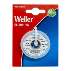 Weller EL99/1-25 Kurşunsuz Lehim Teli Sn99Cu1, 1mm, 25gr (T0054025099)