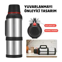 6270 Travel Pot Çelik Termos 4 Litre - Gümüş