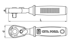 CETA FORM C01-15 1/4'' Mini Cırcır Kolu