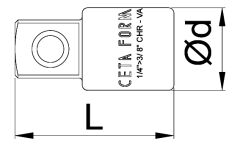 Ceta Form C01-92 1/4'' Lokma Adaptörü D:1/4'' E:3/8''