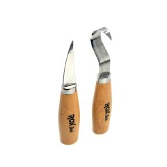 Rox Wood 4505 Ahşap Kaşık Kuksa Oyma Bıçak Seti 2 Parça