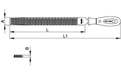 CETA FORM J68-108H Yarım Yuvarlak Kalın Törpü 8'' (Ergonomik Saplı)