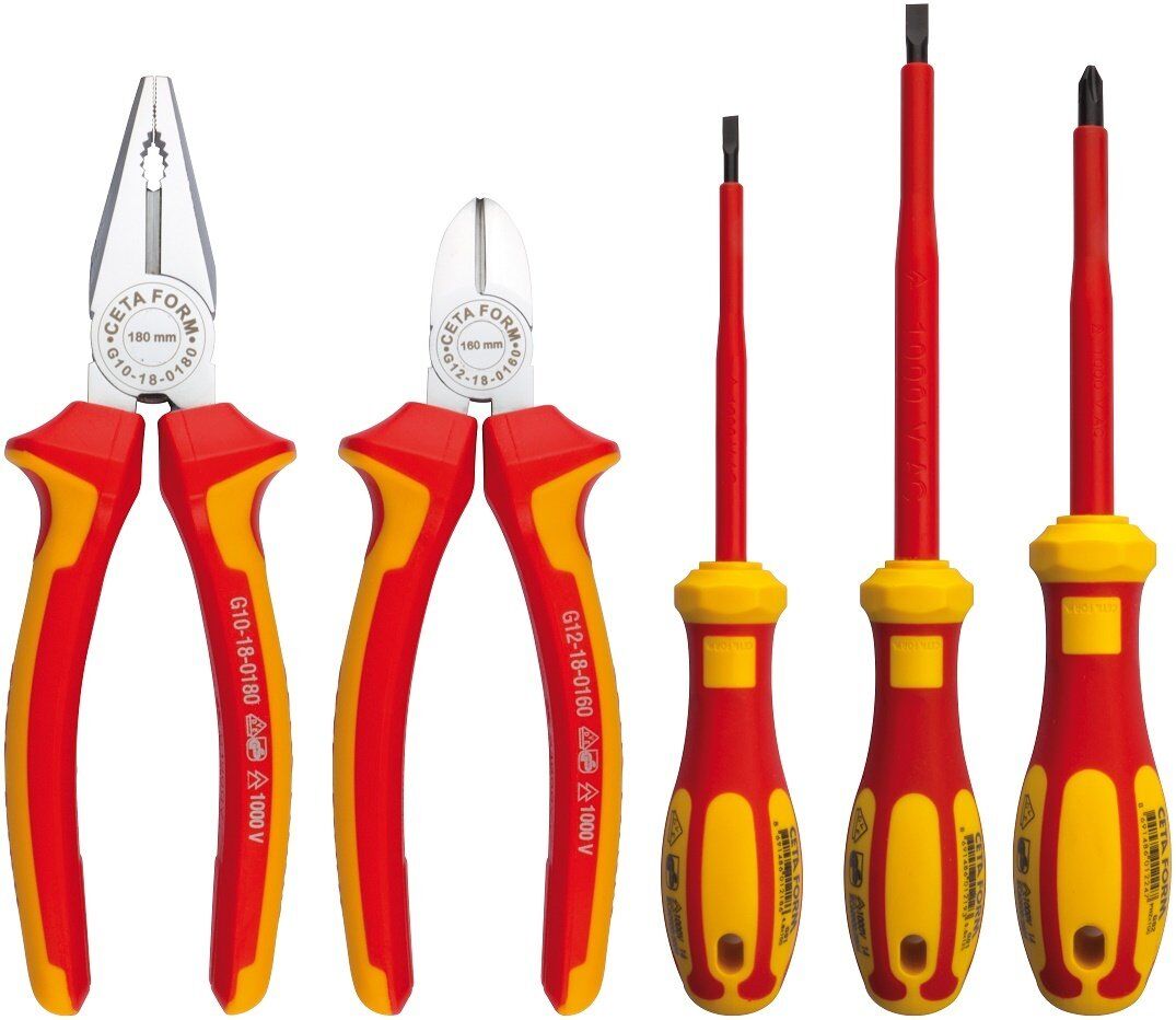 CETA FORM G99-18-05PH 5 Parça VDE 1000V İzoleli Elektrikçi Pense-Tornavida Seti
